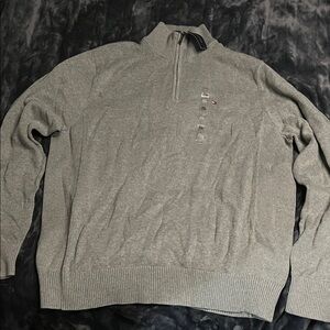 Tommy Hilfiger Men's Gray Zip-Up Sweater